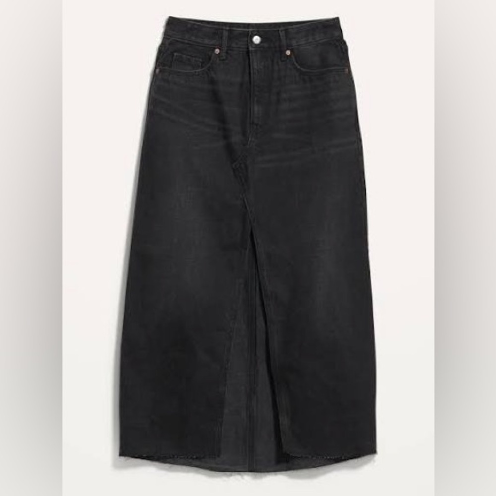NWT Old Navy Black Denim Skirt 26W